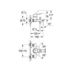 Grohe Badkraan Start Loop Chroom 15 Cm 8 Grohe Badkraan Start Loop Chroom 15 Cm -Badkamer Verkoop 123 1037