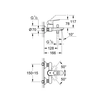 Grohe Badkraan Start Loop Chroom 15 Cm 4 Grohe Badkraan Start Loop Chroom 15 Cm - Afbeelding 4