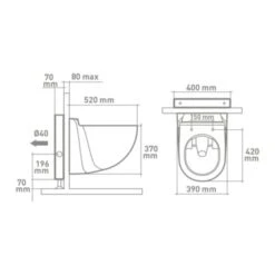 Van Marcke Wandcloset Met Vermaler -Badkamer Verkoop 123 1135