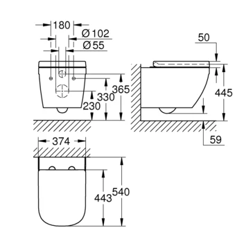 Grohe Wandcloset Ceramic 5 Grohe Wandcloset Ceramic - Afbeelding 5