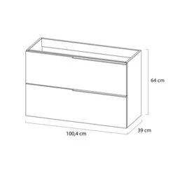 Tiger Badmeubelset Pocket 100 Cm Met 2 Lades Wit 15 Tiger Badmeubelset Pocket 100 Cm Met 2 Lades Wit -Badkamer Verkoop 123 121