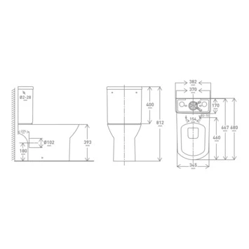 Van Marcke Ike WC Pack Zonder Spoelrand 2 Van Marcke Ike WC Pack Zonder Spoelrand - Afbeelding 2
