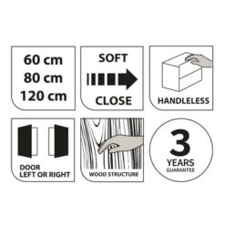 Tiger Karlo Kolomkast Chalet Eiken 160 Cm -Badkamer Verkoop 123 1273