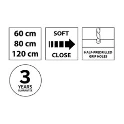 Tiger Maryport Badkamermeubelset 60 Cm Mat Wit Met Matzwarte Polybeton Wastafel En Matzwarte Grepen -Badkamer Verkoop 123 1299