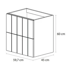 Tiger Maryport Badkamermeubelset 60 Cm Mat Wit Met Matzwarte Polybeton Wastafel En Matzwarte Grepen -Badkamer Verkoop 123 1301