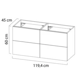 Tiger Karlo Badkamermeubel 120 Cm Mat Zwart Met Zwarte Wastafel -Badkamer Verkoop 123 1330
