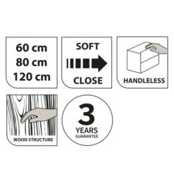 Tiger Reverse Meubelset Met 2 Lades 60 Cm Chalet Eik / Mat Zwart Inclusief Quadro Wastafel Mat Zwart -Badkamer Verkoop 123 1346