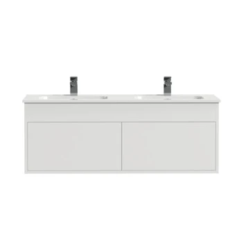 Tiger Helsinki Badkamermeubel 120 Cm Hoogglans Wit Met Wastafel Keramiek Hoogglans Wit 2 Tiger Helsinki Badkamermeubel 120 Cm Hoogglans Wit Met Wastafel Keramiek Hoogglans Wit - Afbeelding 2