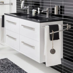 TIGER Boston Kolomkast Wit Hoogglans 40cm -Badkamer Verkoop 123 1433