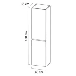 Tiger Karlo Kolomkast Sneeuwwit 160 Cm -Badkamer Verkoop 123 1471