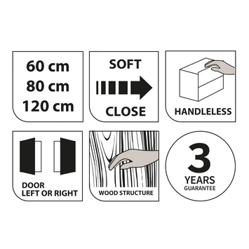 TIGER S-line Spiegelkast 60cm Chalet Eiken 8 TIGER S-line Spiegelkast 60cm Chalet Eiken - Afbeelding 8