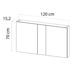 TIGER S-line Spiegelkast 120 Naturel Eik -Badkamer Verkoop 123 1543