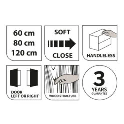 TIGER S-line Spiegelkast 120 Naturel Eik -Badkamer Verkoop 123 1544