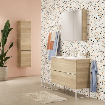 TIGER S-line Spiegelkast 60 Naturel Eik 2 TIGER S-line Spiegelkast 60 Naturel Eik - Afbeelding 2