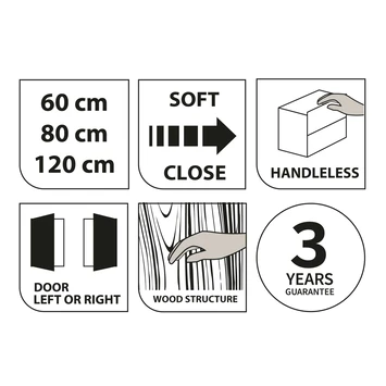 TIGER S-line Spiegelkast 60 Naturel Eik 4 TIGER S-line Spiegelkast 60 Naturel Eik - Afbeelding 4