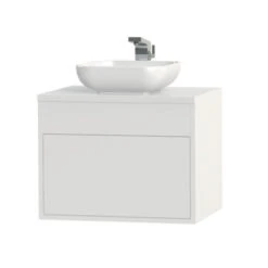 Tiger Helsinki Badkamermeubel 60 Cm Hoogglans Wit Met Waskom -Badkamer Verkoop 123 1601