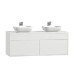 Tiger Helsinki Badkamermeubel 120 Cm Hoogglans Wit Met Waskom