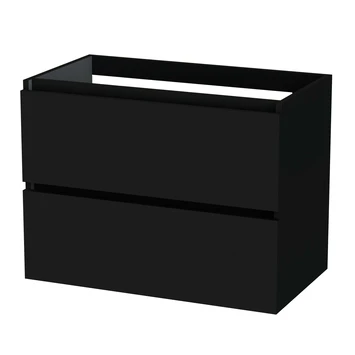 Tiger Karlo Badkamermeubel 80cm Mat Zwart Met Eiken Wasblad En Keramische Waskom 2 Tiger Karlo Badkamermeubel 80cm Mat Zwart Met Eiken Wasblad En Keramische Waskom - Afbeelding 2