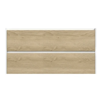 Tiger Reverse Meubelset 120 Cm Met 2 Lades Naturel Eik / Mat Wit Inclusief Oval Wastafel Dubbel Hoogglans Wit 5 Tiger Reverse Meubelset 120 Cm Met 2 Lades Naturel Eik / Mat Wit Inclusief Oval Wastafel Dubbel Hoogglans Wit - Afbeelding 5