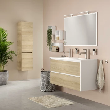 Tiger Reverse Meubelset 120 Cm Met 2 Lades Naturel Eik / Mat Wit Inclusief Oval Wastafel Dubbel Hoogglans Wit 8 Tiger Reverse Meubelset 120 Cm Met 2 Lades Naturel Eik / Mat Wit Inclusief Oval Wastafel Dubbel Hoogglans Wit - Afbeelding 8