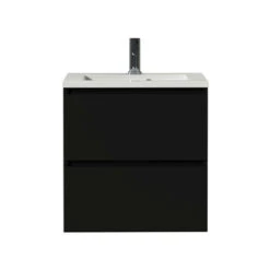 Tiger Badkamermeubel Karlo 60 Cm Mat Zwart Met Witte Wastafel -Badkamer Verkoop 123 183