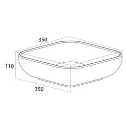 Tiger Badkamermeubel Studio 60cm Naturel Eik/witte Waskom Met Vierkante Greep -Badkamer Verkoop 123 1873