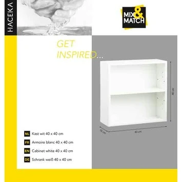 Haceka Mix&match Kast Wit 40x40 Cm 3 Haceka Mix&match Kast Wit 40x40 Cm - Afbeelding 3