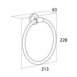 Tiger Handdoekring Boston RVS Glans -Badkamer Verkoop 123 1950
