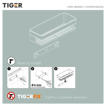 Tiger Douchemand Carv 28 Cm Zwart 6 Tiger Douchemand Carv 28 Cm Zwart - Afbeelding 6