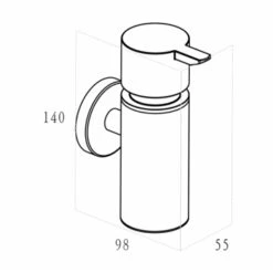 Marho Zeepdispenser Luxor Zwart -Badkamer Verkoop 123 2033