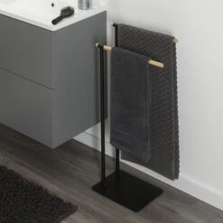 Sealskin Handdoekrek Brix Metaal Zwart -Badkamer Verkoop 123 2071