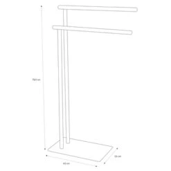 Sealskin Handdoekrek Brix Metaal Zwart -Badkamer Verkoop 123 2075