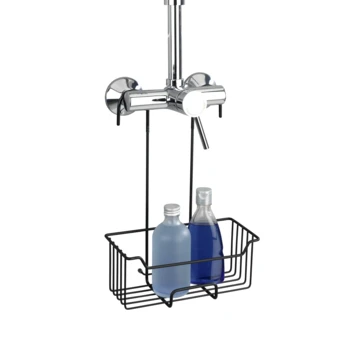 Wenko Douchecaddy Milo Om Aan Kraan Te Hangen Zwart RVS 1 Wenko Douchecaddy Milo Om Aan Kraan Te Hangen Zwart RVS