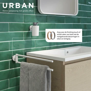 Tiger Handdoekhouder Urban 2-Armig Wit 8 Tiger Handdoekhouder Urban 2-Armig Wit - Afbeelding 8