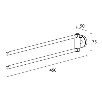 Tiger Handdoekhouder Urban 2-Armig Wit 9 Tiger Handdoekhouder Urban 2-Armig Wit - Afbeelding 9