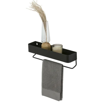 Sealskin Plank- En Handdoekhouder Brix Zwart 1 Sealskin Plank- En Handdoekhouder Brix Zwart