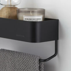 Sealskin Plank- En Handdoekhouder Brix Zwart 19 Sealskin Plank- En Handdoekhouder Brix Zwart -Badkamer Verkoop 123 2248
