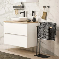 Sealskin Plank- En Handdoekhouder Brix Zwart 22 Sealskin Plank- En Handdoekhouder Brix Zwart -Badkamer Verkoop 123 2251