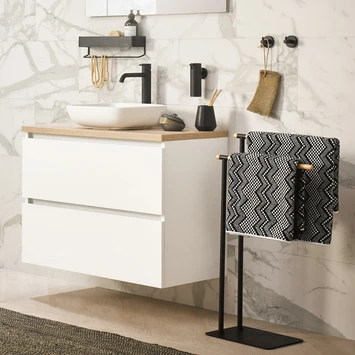 Sealskin Plank- En Handdoekhouder Brix Zwart 8 Sealskin Plank- En Handdoekhouder Brix Zwart - Afbeelding 8