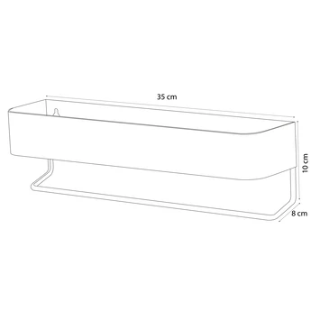 Sealskin Plank- En Handdoekhouder Brix Zwart 9 Sealskin Plank- En Handdoekhouder Brix Zwart - Afbeelding 9