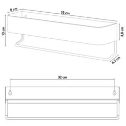 Sealskin Plank- En Handdoekhouder Brix Zwart 26 Sealskin Plank- En Handdoekhouder Brix Zwart -Badkamer Verkoop 123 2255