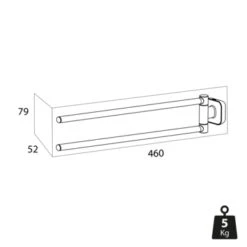 Tiger 2-armig Handdoekrek Carv Zwart -Badkamer Verkoop 123 2284