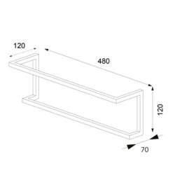 Sealskin Carré Handdoekrek 48 Cm Wit -Badkamer Verkoop 123 2303