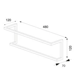 Sealskin Carré Handdoekrek 48 Cm Wit -Badkamer Verkoop 123 2305