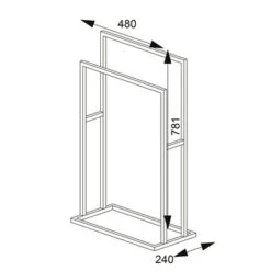 Sealskin Carré Handdoekrek Vrijstaand Zwart 13 Sealskin Carré Handdoekrek Vrijstaand Zwart -Badkamer Verkoop 123 2313