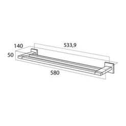 Tiger Dubbel Handdoekrek Items Chroom -Badkamer Verkoop 123 2332