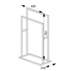 Sealskin Carré Handdoekrek Vrijstaand Wit -Badkamer Verkoop 123 2355