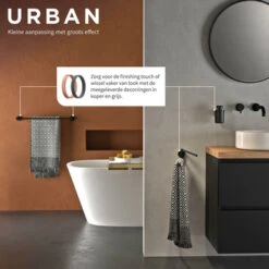 Tiger Handdoekhouder Urban Dubbel Zwart -Badkamer Verkoop 123 2380