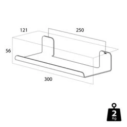 Tiger Planchet Colar 30 Cm Zwart -Badkamer Verkoop 123 2453