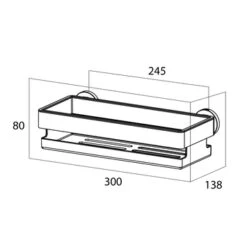 Tiger Noon Douchemand 30 X 8 X 13,8 Cm Inox -Badkamer Verkoop 123 2483